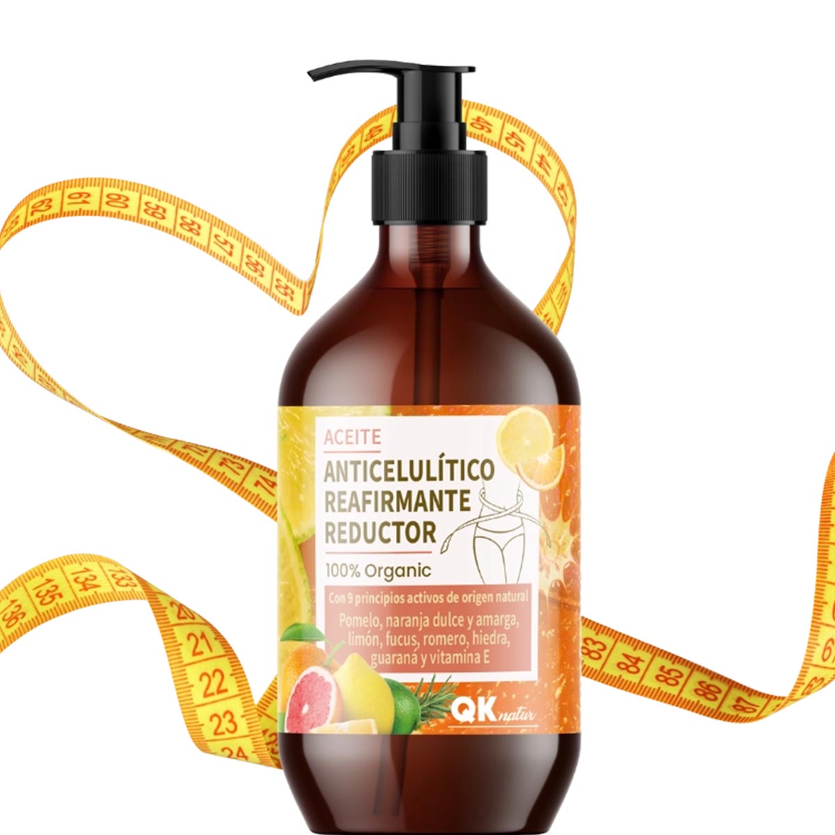 QKnatur Anti-Cellulite-Straffungs- und Reduktionsöl: 9 natürliche Wirkstoffe, 250 ml