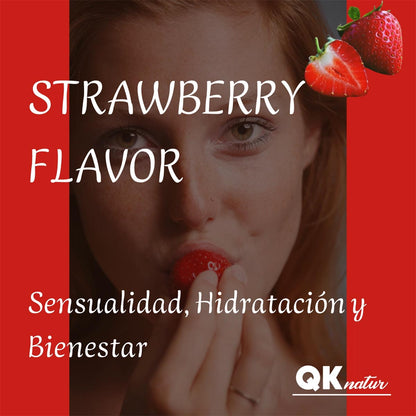 QKnatur Sinnliches Massageöl STRAWBERRY - Verzehrbar - Für alle Körpermassagen 200ml