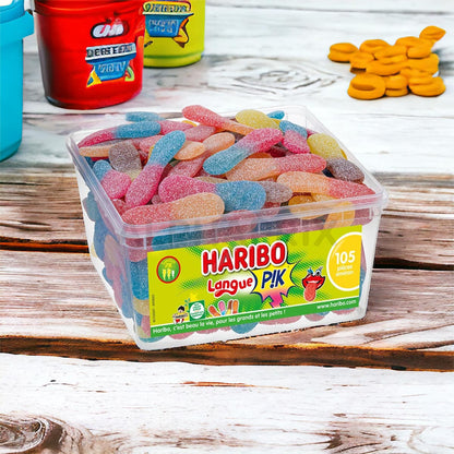 Haribo Langue PIK Saure bunte Zungen in der großen Familienbox 1050 Gramm