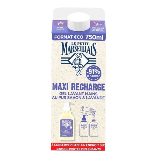 Le Petit Marseillais flüssig Seife pur Savon mit Lavendelöl 750 ml Nachfüllpack