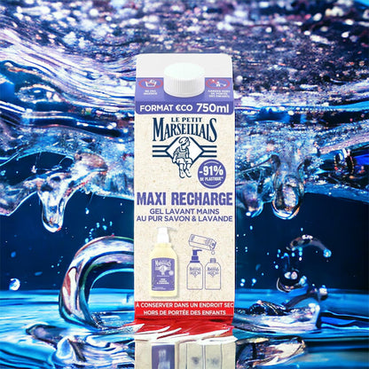 Le Petit Marseillais flüssig Seife pur Savon mit Lavendelöl 750 ml Nachfüllpack