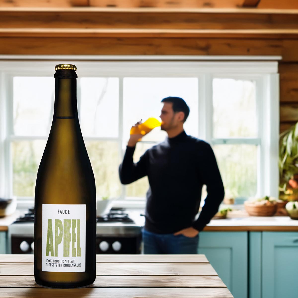 Faude Apfel 100% Fruchtsaft mit zugesetzter Kohlensäure Regionales Obst