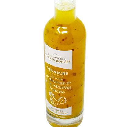 Domaine des Terres Rouges Vinaigre Essig mit Ananasbrei und frischer Minze 10 cl