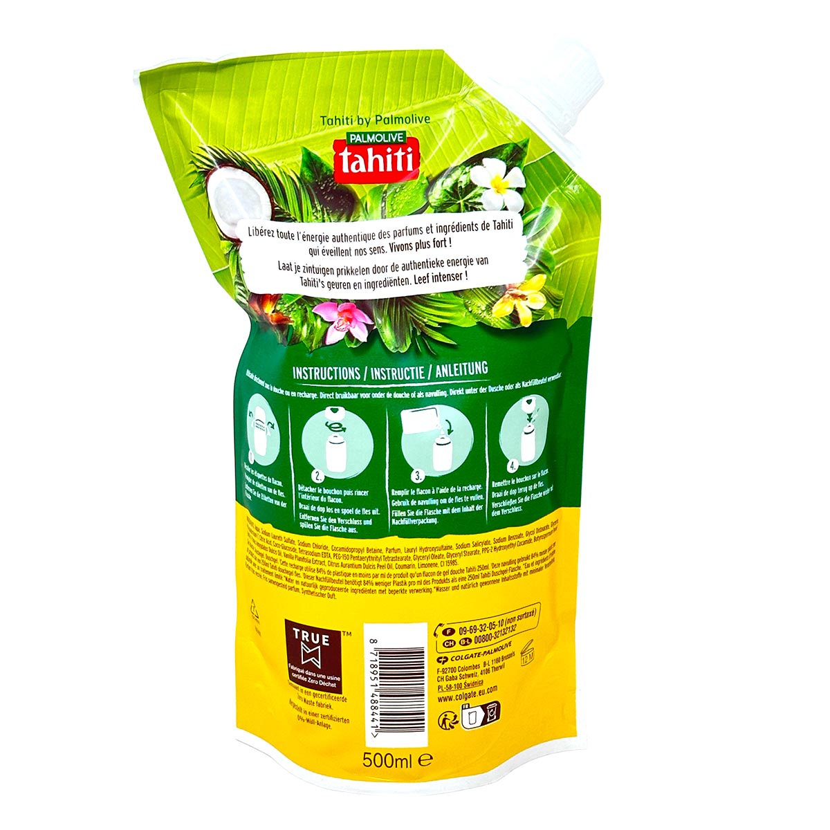 Tahiti - Vanille Duschgel Nachfüllbeutel 500 ml - Süßes Verwöhnprogramm