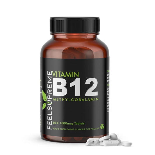 Feel Supreme Vitamin B12 | Methylcobalamin für Energie & mentale Leistung, 60 Tabletten