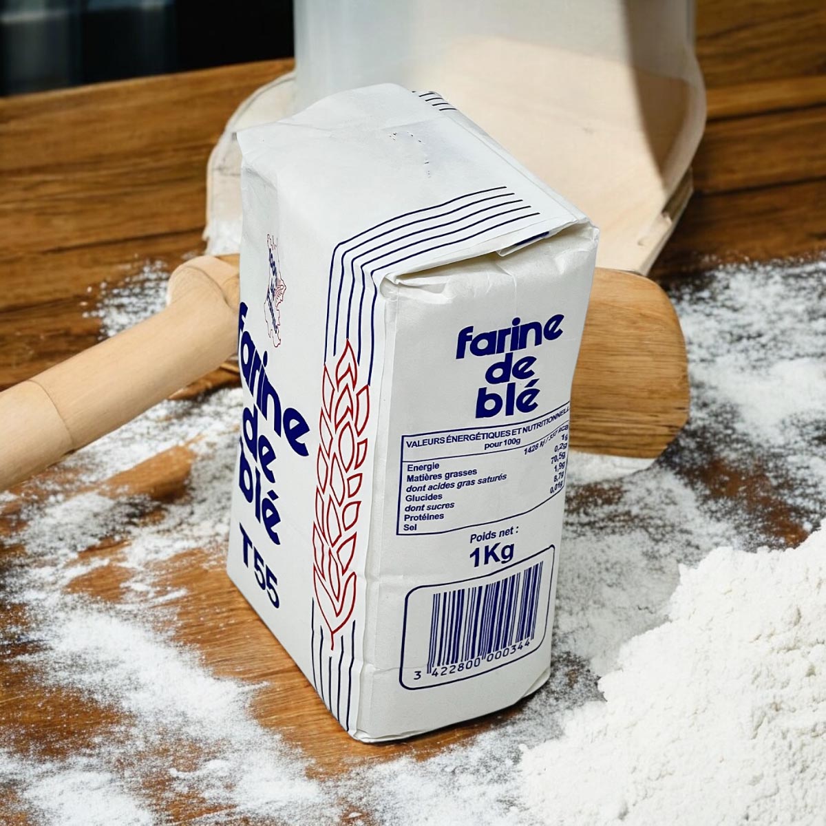 Farine De Blé Weizenmehl T55 (550er) aus Frankreich – 1KG für beste Backergebnisse