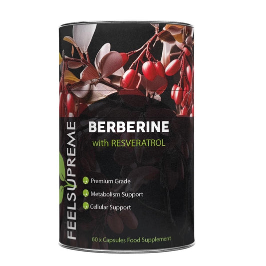 Feel Supreme Berberin & Resveratrol | Stoffwechsel-Support in 60 veganen Kapseln