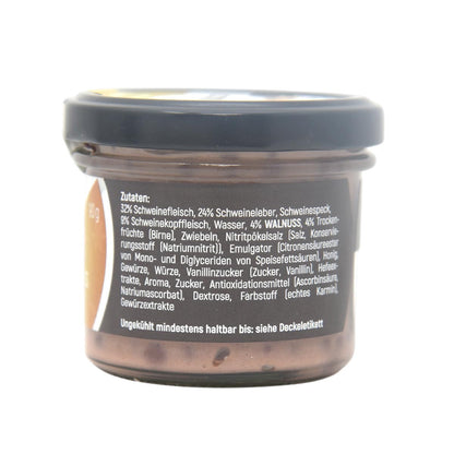 ***- 50 % Rabatt*** Dürrröhrsdorfer Birnen-Walnuss-Leberwurst – Feiner Genuss im Glas, 90g