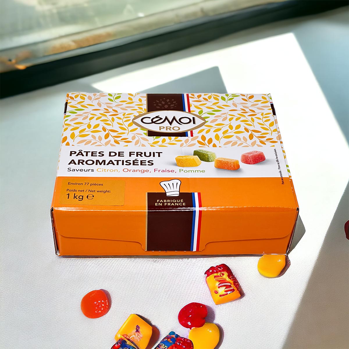 Cémoi Pâtes de Fruits Geleefrüchte Apfel, Orange, Erdbeere Zitrone 1 KG