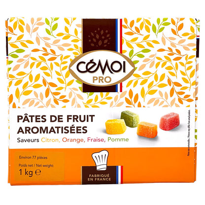 Cémoi Pâtes de Fruits Geleefrüchte Apfel, Orange, Erdbeere Zitrone 1 KG