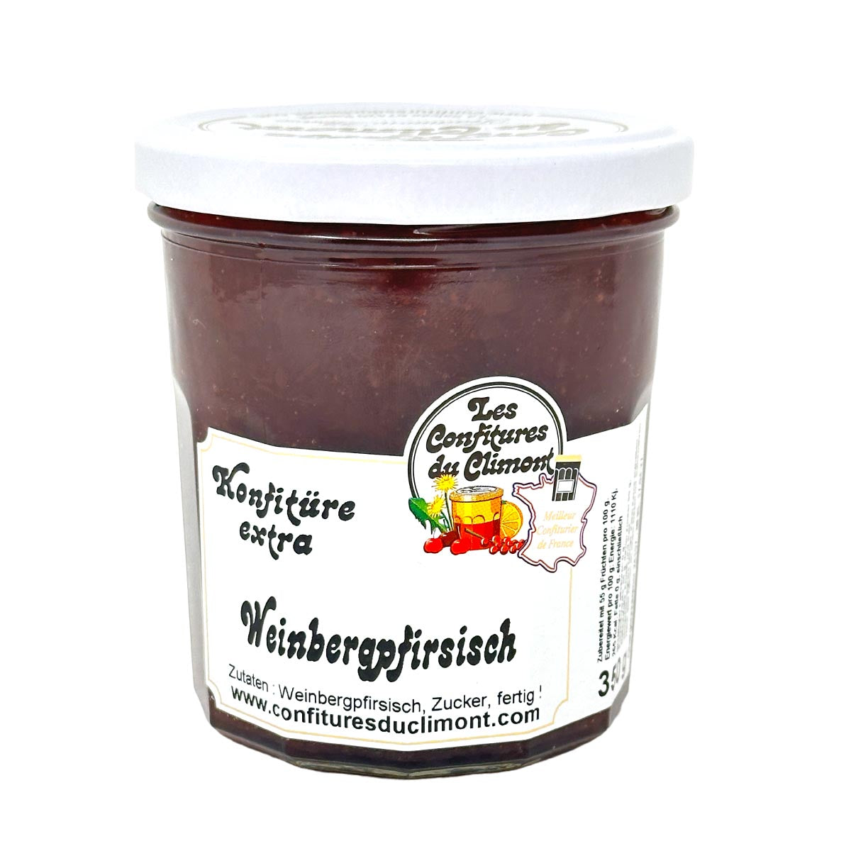 Les Confitures du Climont Weinberg Pfirsich Konfitüre extra  handwerklich hergestellt
