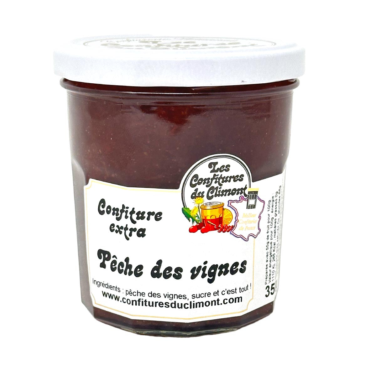 Les Confitures du Climont Weinberg Pfirsich Konfitüre extra  handwerklich hergestellt