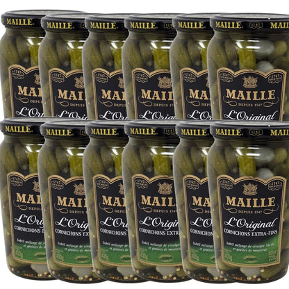 Maille Mini Gurken Cornichons Extra fein 12er Tray  12 x 400 Gr. Original