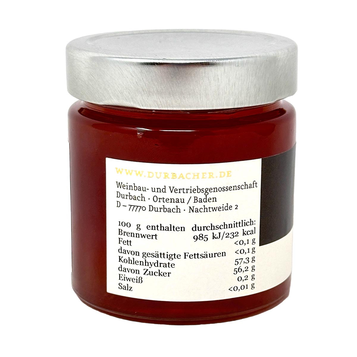 Durbacher Spätburgunder Wein-Gelee (rosé) 225g – Edles Gelee aus feinem Roséwein