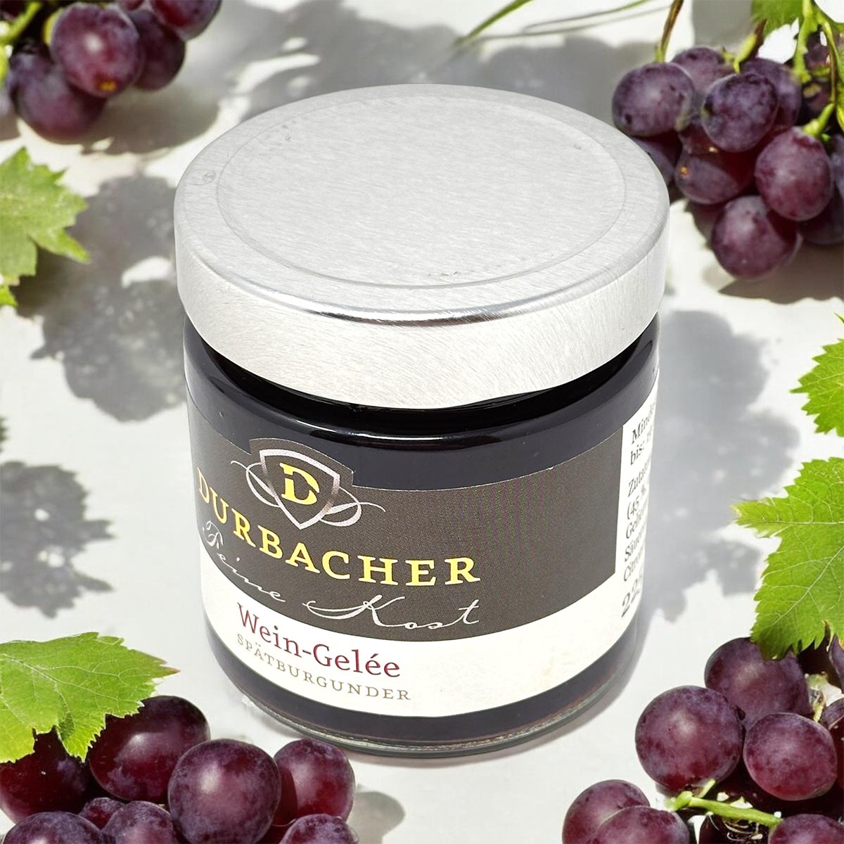 Durbacher Spätburgunder Wein-Gelee (rot) 225g – Edler Genuss aus hochwertigem Rotwein