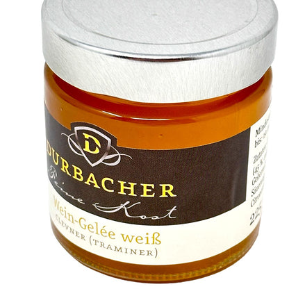 Durbacher Clevner Wein-Gelee (weiß) 225g – Feine Delikatesse aus regionalem Weißwein
