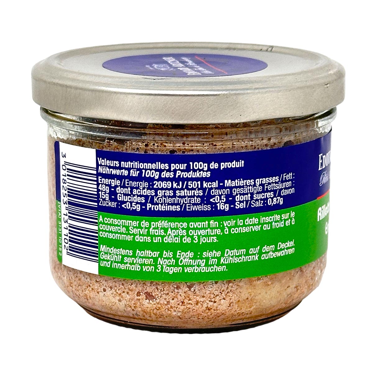 Edouard Artzner Enten Rillette - Zarte Delikatesse aus Entenfleisch, aus Frankreich