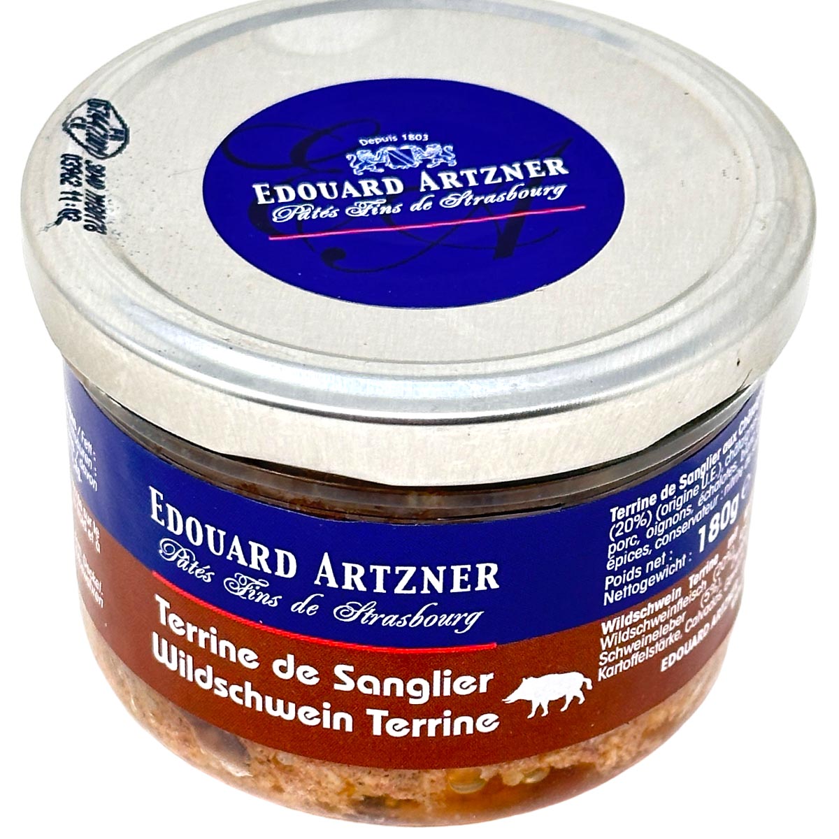 Edouard Artzner Wildschweinterrine mit Kastanien - Feine Delikatesse aus Frankreich