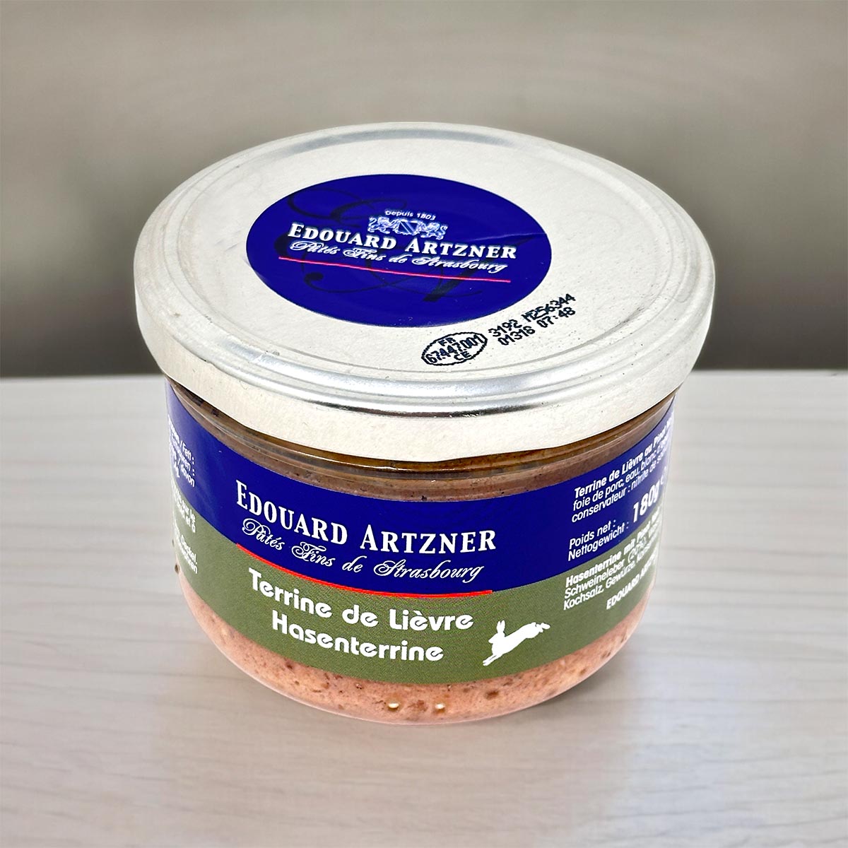 Edouard Artzner Hasenterrine mit Pinot Noir - Feine Delikatesse aus dem Elsass