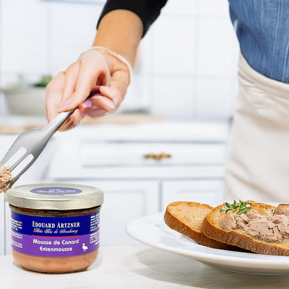 Edouard Artzner Entenmousse Terrine mit Kirschwasser - Delikatesse aus dem Elsass