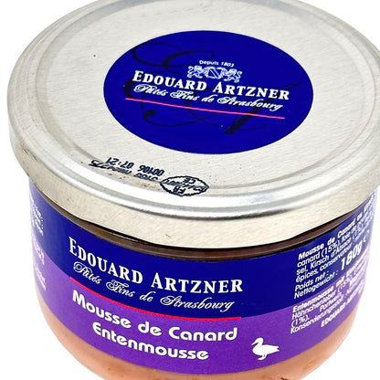 Edouard Artzner Entenmousse Terrine mit Kirschwasser - Delikatesse aus dem Elsass