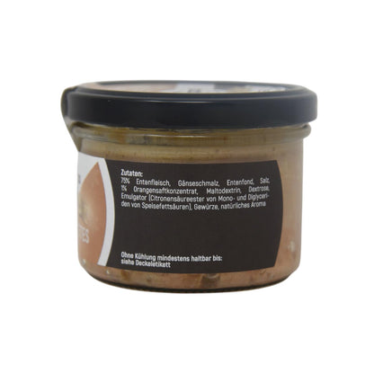 Dürrröhrsdorfer Entenrillette mit Orange 160g – Feinkost-Delikatesse im Glas