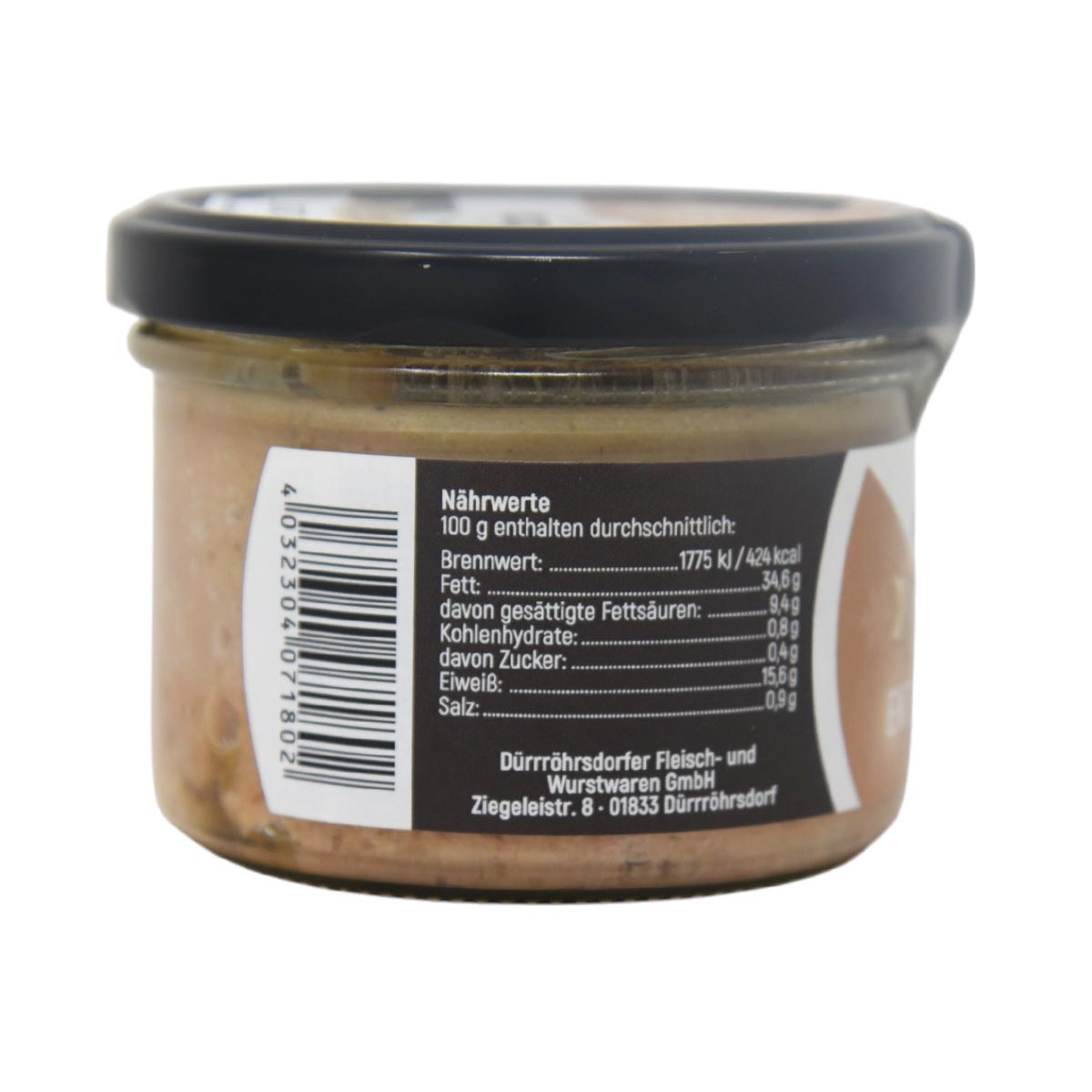 Dürrröhrsdorfer Entenrillette mit Orange 160g – Feinkost-Delikatesse im Glas