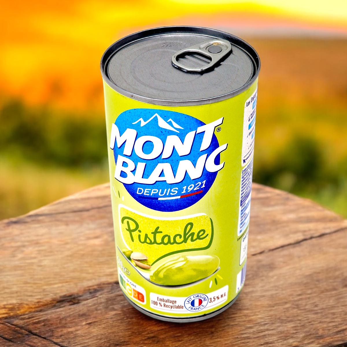 Mont Blanc Creme Pistache Dessert 570g – Pistaziencreme aus Frankreich