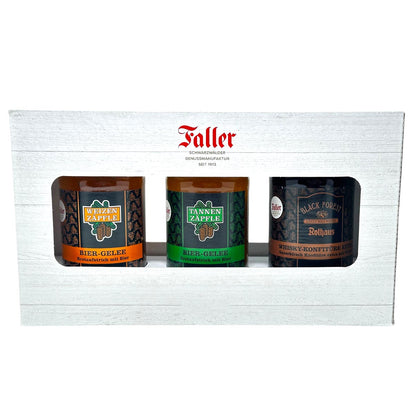 FeineHeimat Männer Konfitüren Set 3 Konfitüren Kirsch-Whisky, Bier&Hefeweizen á 330g