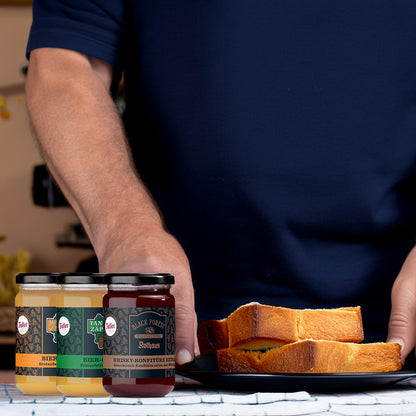 FeineHeimat Männer Konfitüren Set 3 Konfitüren Kirsch-Whisky, Bier&Hefeweizen á 330g