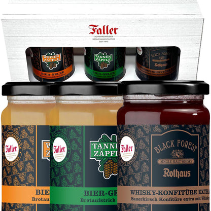 FeineHeimat Männer Konfitüren Set 3 Konfitüren Kirsch-Whisky, Bier&Hefeweizen á 330g
