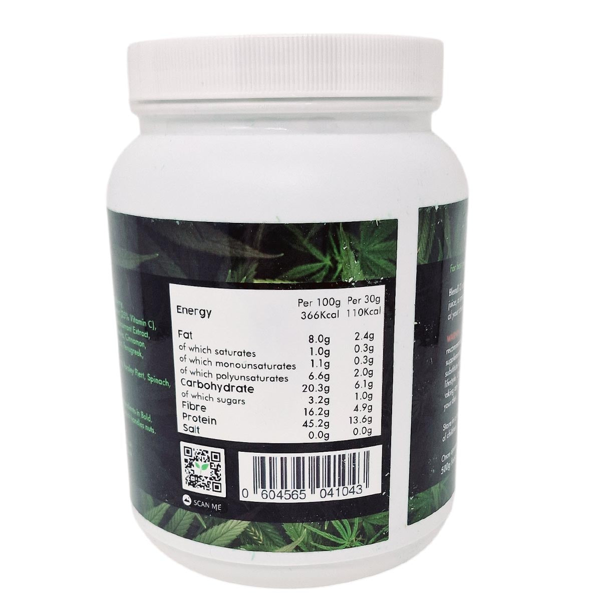 Feel Supreme Hanfprotein – Pflanzliche Proteinquelle mit vollem Aminosäureprofil, 500 g