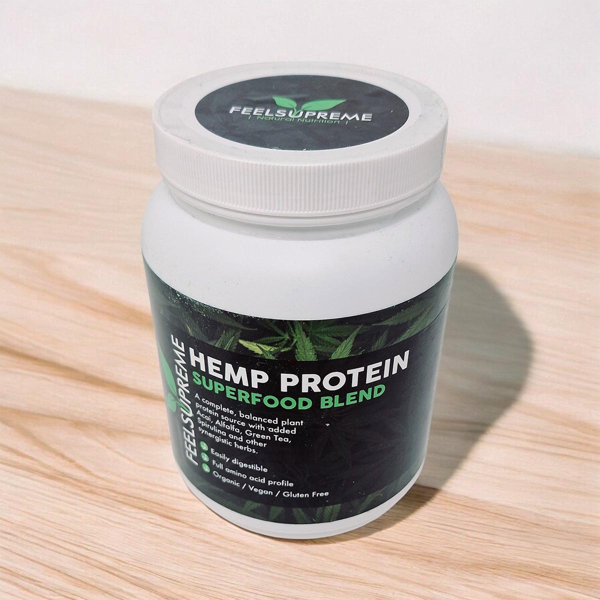 Feel Supreme Hanfprotein – Pflanzliche Proteinquelle mit vollem Aminosäureprofil, 500 g
