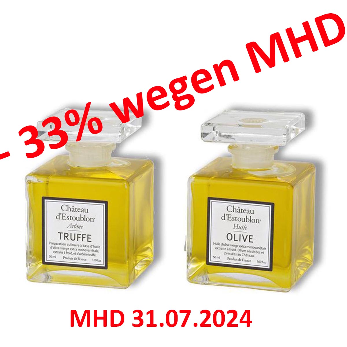 *MHD 31.07.2024* Château d’Estoublon Geschenkbox Olivenöl-Duo mit 2 Mini Flacons