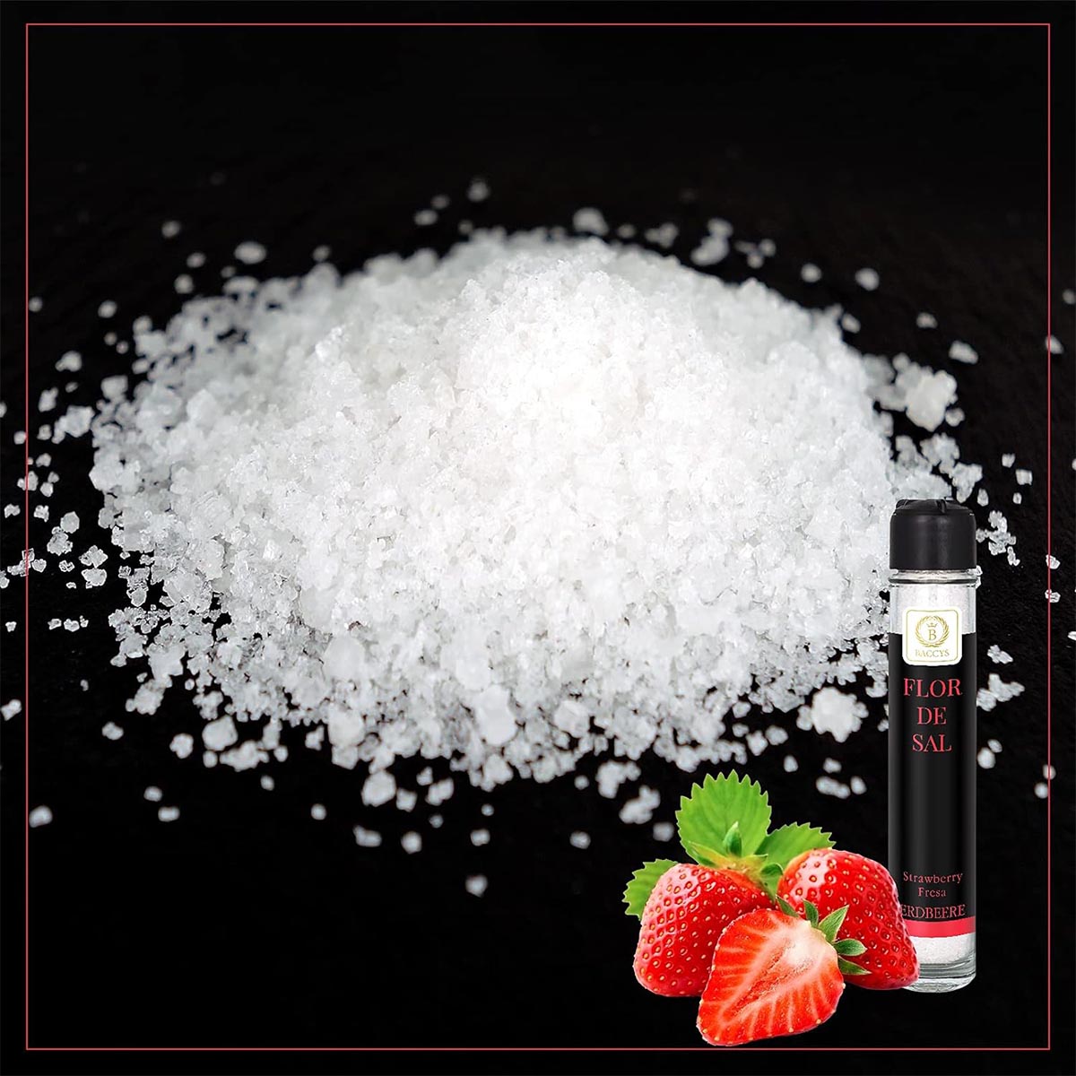 BACCYS Flor de Sal Meersalz Flocken in verschiedenen Geschmacksrichtungen Praktische Mühle