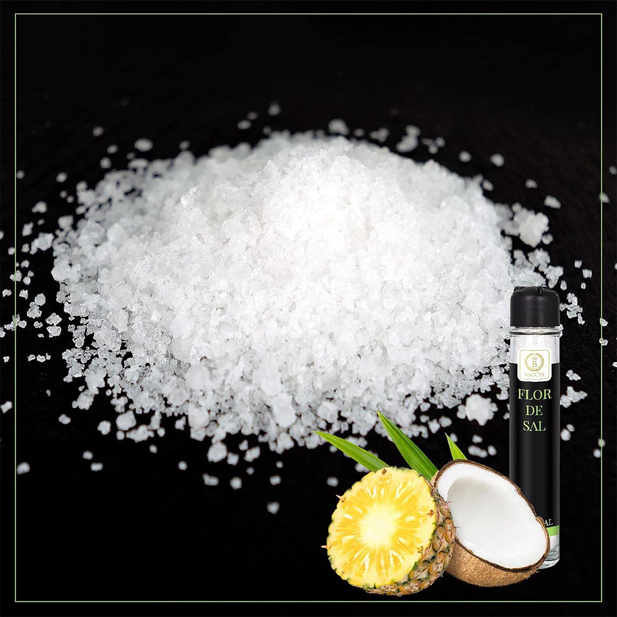 BACCYS Flor de Sal Meersalz Flocken in verschiedenen Geschmacksrichtungen Praktische Mühle