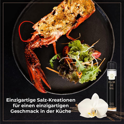 BACCYS Flor de Sal Meersalz Flocken in verschiedenen Geschmacksrichtungen Praktische Mühle