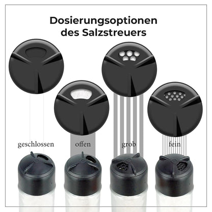 BACCYS Flor de Sal Meersalz Flocken in verschiedenen Geschmacksrichtungen Praktische Mühle