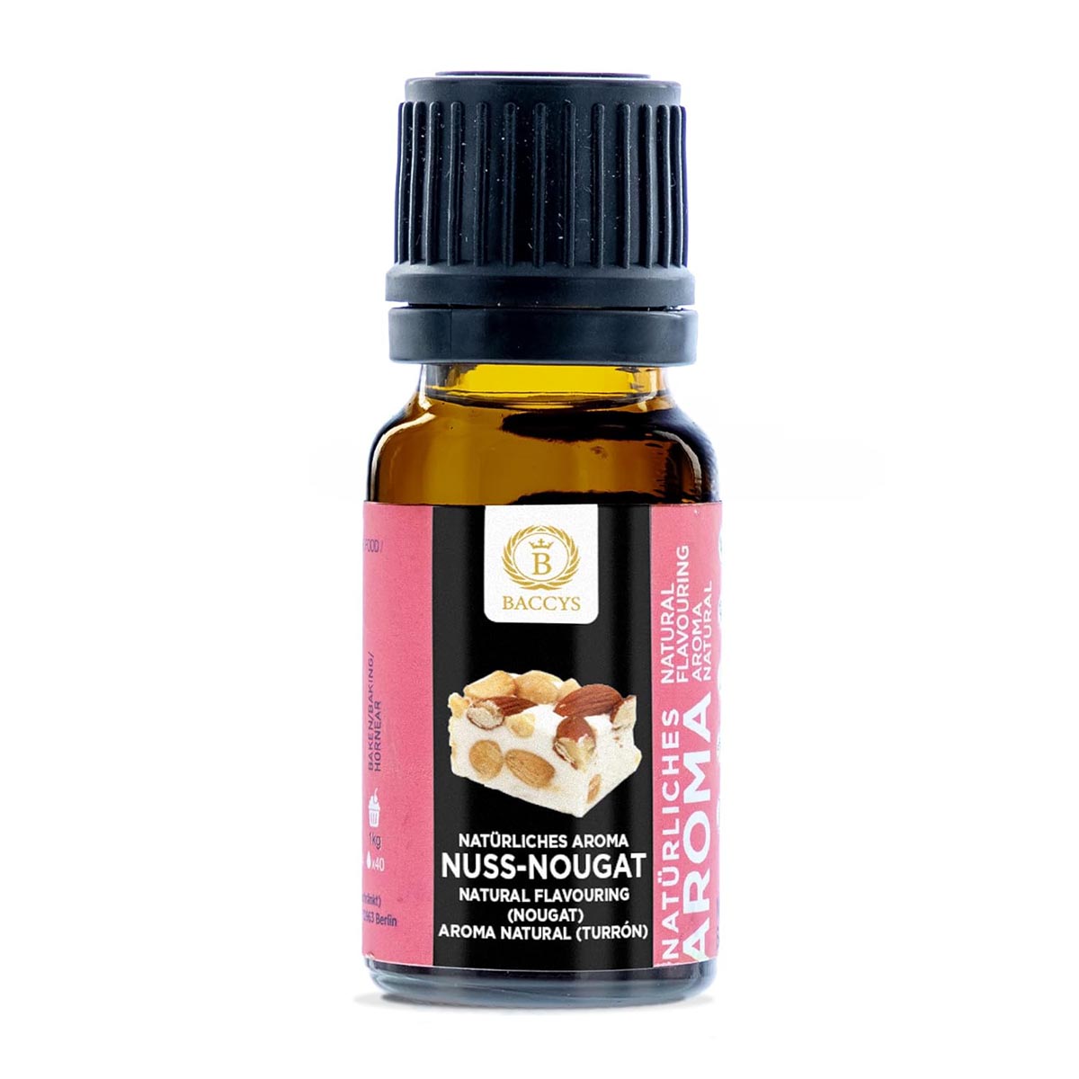 BACCYS Natürliches Aroma: Intensive Geschmacksvielfalt für Getränke und Backen, 10ml, vegan, zuckerfrei
