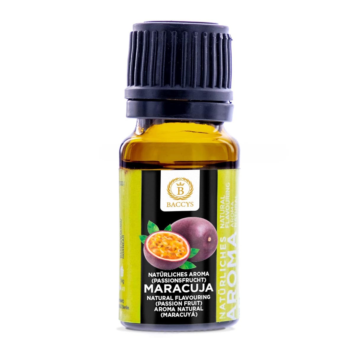 BACCYS Natürliches Aroma: Intensive Geschmacksvielfalt für Getränke und Backen, 10ml, vegan, zuckerfrei