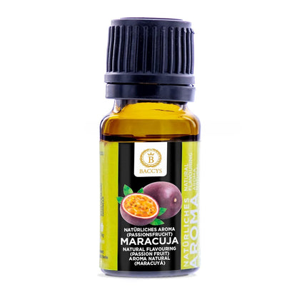 BACCYS Natürliches Aroma: Intensive Geschmacksvielfalt für Getränke und Backen, 10ml, vegan, zuckerfrei
