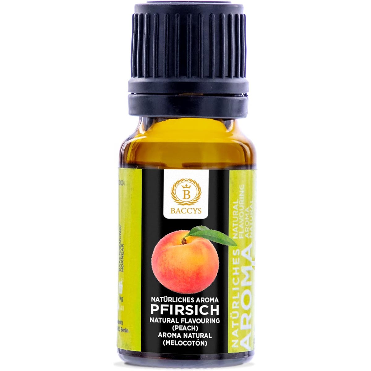 BACCYS Natürliches Aroma: Intensive Geschmacksvielfalt für Getränke und Backen, 10ml, vegan, zuckerfrei