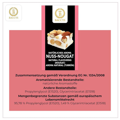 BACCYS Natürliches Aroma: Intensive Geschmacksvielfalt für Getränke und Backen, 10ml, vegan, zuckerfrei