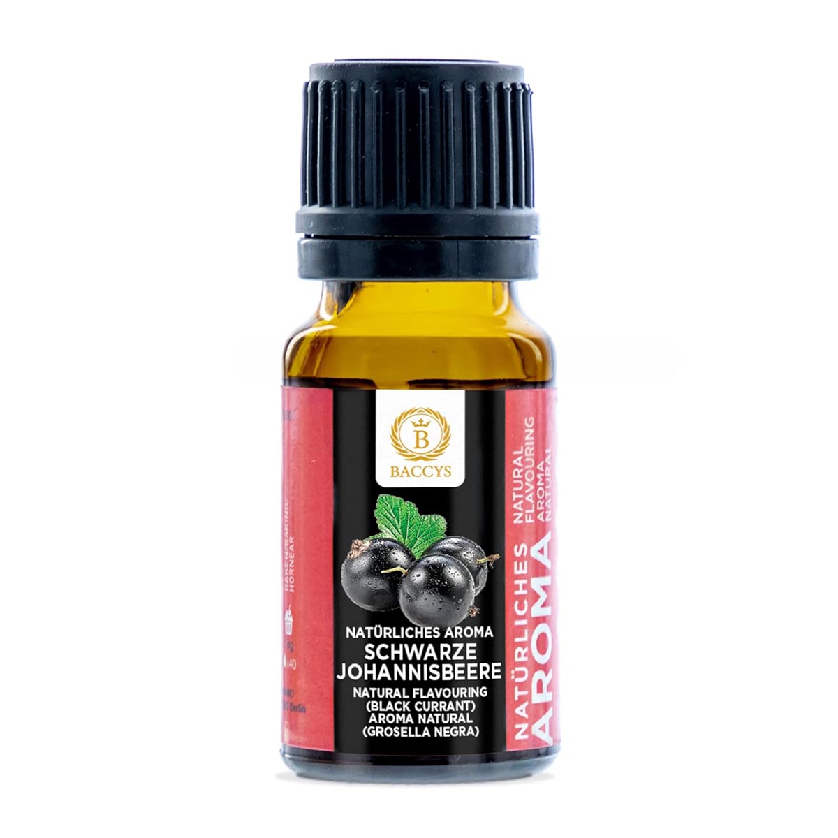 BACCYS Natürliches Aroma: Intensive Geschmacksvielfalt für Getränke und Backen, 10ml, vegan, zuckerfrei