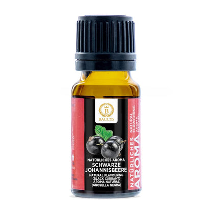 BACCYS Natürliches Aroma: Intensive Geschmacksvielfalt für Getränke und Backen, 10ml, vegan, zuckerfrei