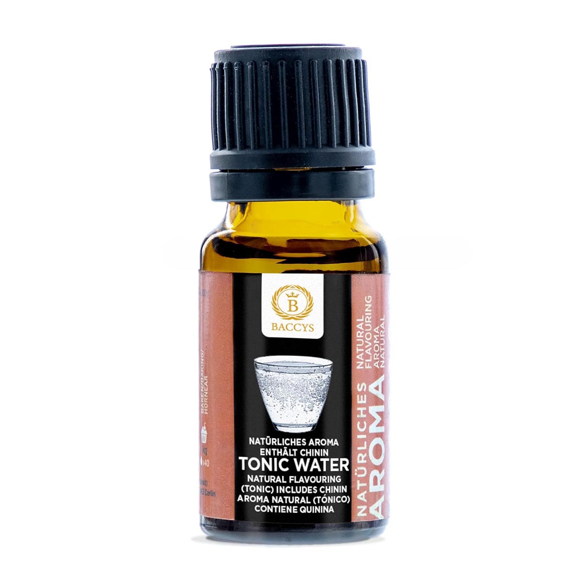 BACCYS Natürliches Aroma: Intensive Geschmacksvielfalt für Getränke und Backen, 10ml, vegan, zuckerfrei