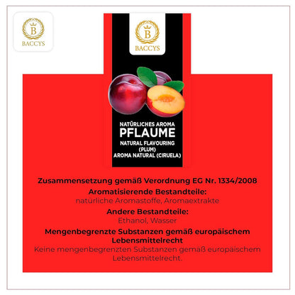 BACCYS Natürliches Aroma: Intensive Geschmacksvielfalt für Getränke und Backen, 10ml, vegan, zuckerfrei