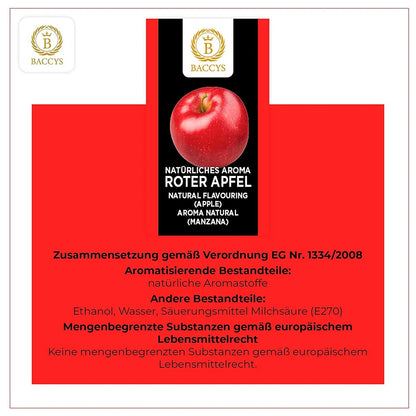 BACCYS Natürliches Aroma: Intensive Geschmacksvielfalt für Getränke und Backen, 10ml, vegan, zuckerfrei