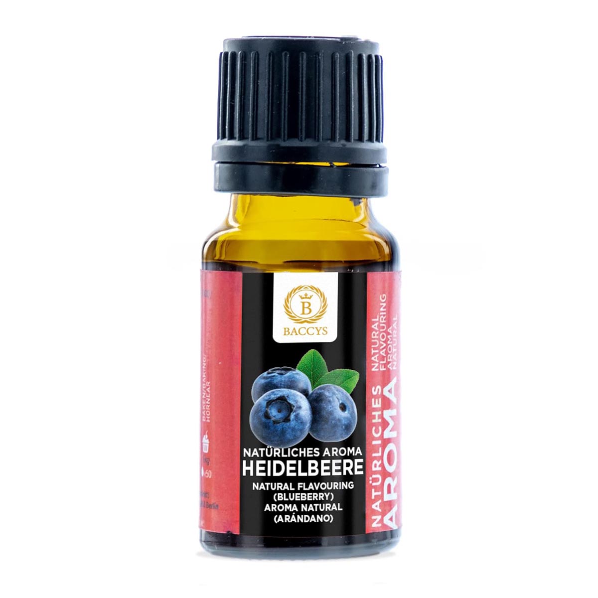 BACCYS Natürliches Aroma: Intensive Geschmacksvielfalt für Getränke und Backen, 10ml, vegan, zuckerfrei