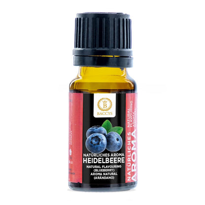 BACCYS Natürliches Aroma: Intensive Geschmacksvielfalt für Getränke und Backen, 10ml, vegan, zuckerfrei
